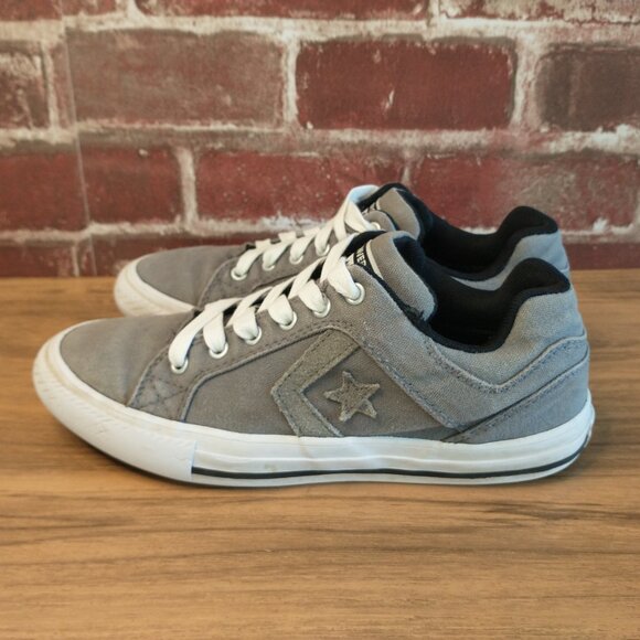 Converse Sneakers Girls Size 3 All Star Gray Lace Up Low Top Shoes - Picture 6 of 7